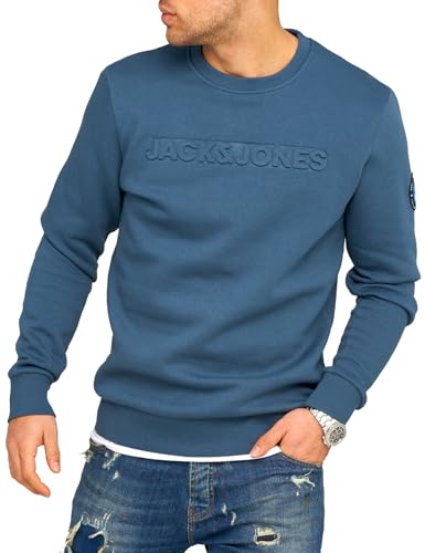 JACK & JONES Infinity Herren Sweatshirt Austin Pullover Sweater Orion Blue, L