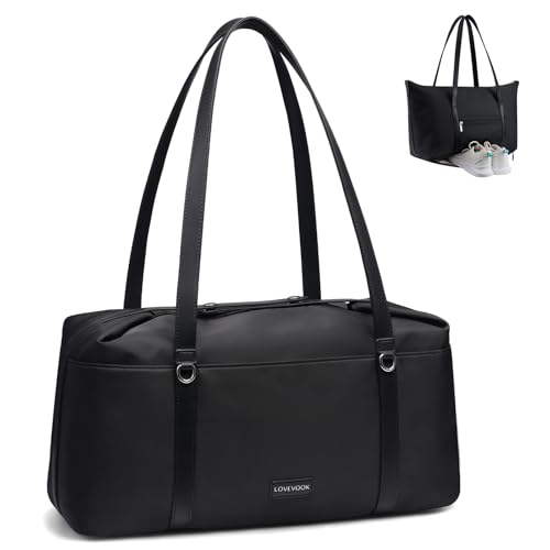 LOVEVOOK Sporttasche Damen 25L Klein Gym Bag Women Sporttaschen Reisetasche mit Schuhfach & Nassfach, Schwimmtasche Handgepäck Tasche für Sport Reisen Weekender, Wasserdicht Travel Duffle Bags