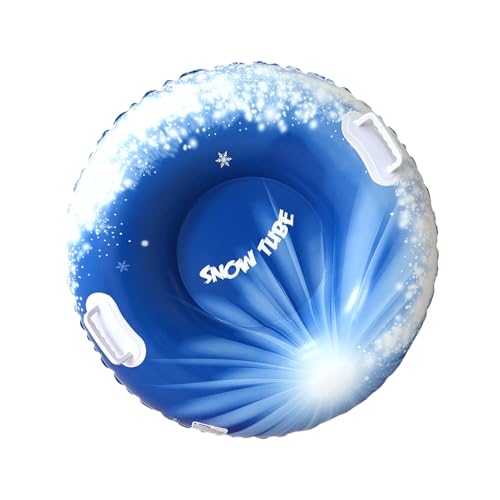 Renopfect Aufblasbare Schneeröhre Aufblasbare Schlitten Donut Schneerohr 80x80cm Schneeröhren Für Erwachsene Verdickt PVC Snow Tube Mit Griffen Schnelle Rodelbahn Für Parks, Hinterhöfe, Strände