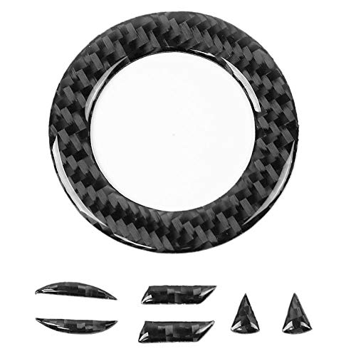 Yctze 7Pcs Lenkrad Emblem, Carbon Faser Dekor Zubeh?r F¨¹ller Aufkleber Aufkleber Auto Dekor Zubeh?r