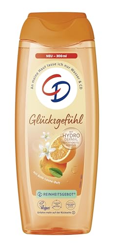 CD Dusche 'Glücksgefühl' | Belebendes Duschgel mit Gute-Laune-Duft | Mit Hydro-Dermal-Komplex | Für empfindliche Haut | ohne Mikroplastik & vegan | 300ml