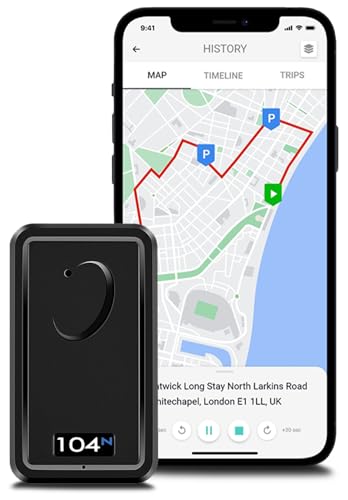 GPSLive 104N 4G Magnetischer GPS-Tracker für Auto, Wohnmobil und KFZ | Einfache Installation | Live-Tracking mit App | GPS-Sender | Peilsender mit bis zu 60 Tagen Standby