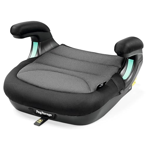 Peg Perego Viaggio Shuttle Autositz, Auto-Sitzerhöhung mit ISOFIX für Kinder von 125 bis 150 cm (6-12 Jahre), 22-36 kg, Crystal Black