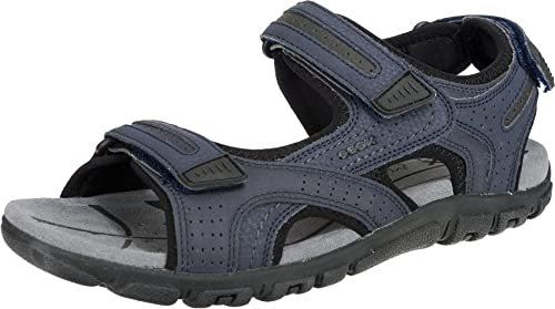Geox Herren Uomo Strada SANDALS, Navy Dk Grey, 43 EU