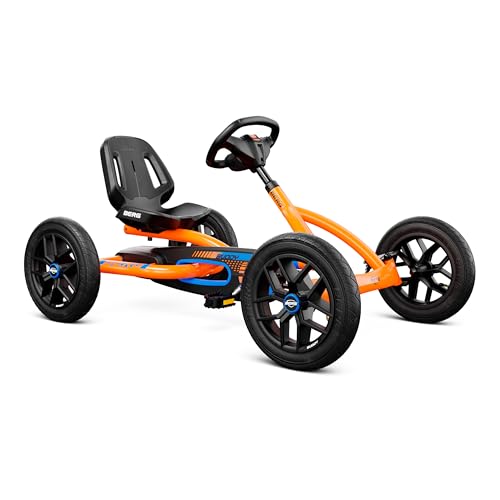 BERG Gokart Buddy B-Orange | Kinderfahrzeug, Tretauto mit Optimale Sicherheid, Luftreifen und Freilauf, Kinderspielzeug geeignet für Kinder im Alter von 3-8 Jahren