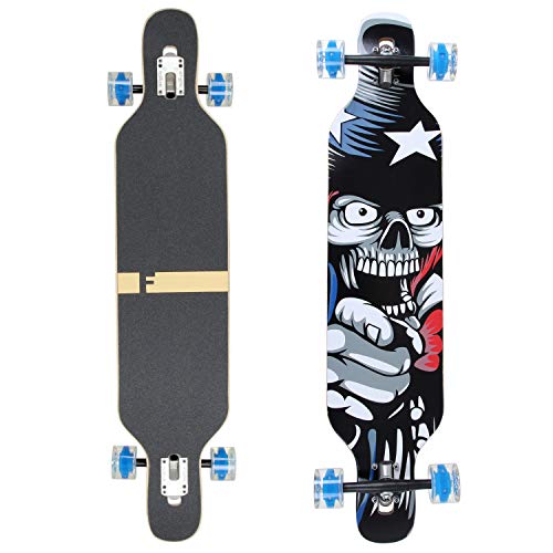 Flex3 bis 68kg - Camber Longboard (Flex3 bis 68kg, Amerika LED - Ahornholz)