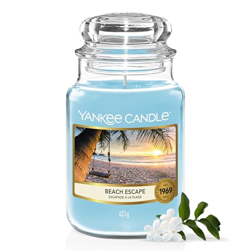 Yankee Candle Duftkerze im Glas (groß) | Beach Escape | Kerze mit langer Brenndauer bis zu 150 Stunden | Perfekte Geschenke für Frauen