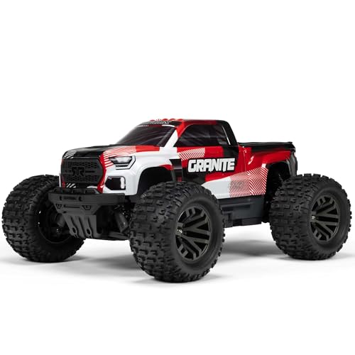 ARRMA Granite 223S BLX 1:10 4x4 RC Ferngesteuerter Offroad Monster Truck RTR, Brushless Motor, DSC, ohne Akku und Ladegerät, Rot
