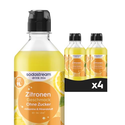 Sodastream drink mix Zitrone ohne Zucker, 4er Pack (4 x 440 ml)