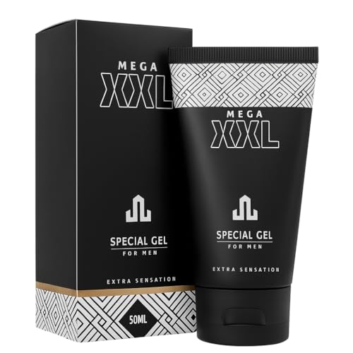 MEGA XXL Penis Gel – 50 ml Creme zur Penisvergrößerung – Penis verlängern & dicker machen – Für mehr Länge, Umfang & Standfestigkeit – Effektive Intimpflege für Männer