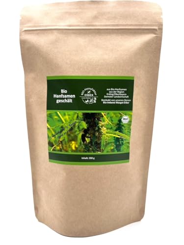 Bio Hanfsamen geschält 350 g aus Deutschland/Bayern, Demeter Landwirtschaft, frische Ernte 2025
