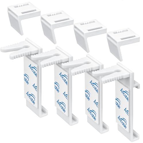 Klemmhalter für Klemmfix Rollo, Ancable Doppelrollo Ohne Bohren Ersatzteil Zubehör 4 Stück Set, klemmträger Halterung für PVC, Holz-Fenster, Türflügel