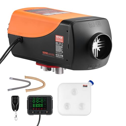 VEVOR Diesel-Luftheizung Standheizung 8 kW DC 12-24 V, schnell aufheizende Lufterhitzer mit Fernbedienung & digitaler Farbanzeige & 10 L Kraftstofftank, geräuscharm, für Wohnmobil LKW Boot Anhänger