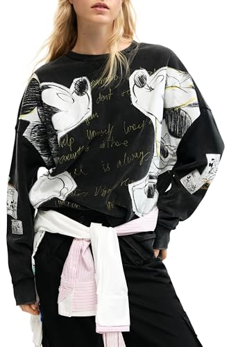 Desigual Damen-Sweatshirt, Dunkelgrau, M