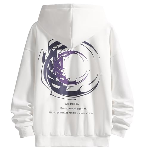 Moshtashio Pullover Herren Hoodie Mit Backprint Kapuzenpullover Hip Hop Hooded Vintage Coole Langarm Oversized Pulli Streetwear