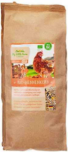 My Little Farm Bio-Hennenkorn, 2 kg, Bio-Körnerfutter für Hühner, ideal für Legehennen und andere Geflügel, naturgesunde Vollkornmischung, vitalstoffreich