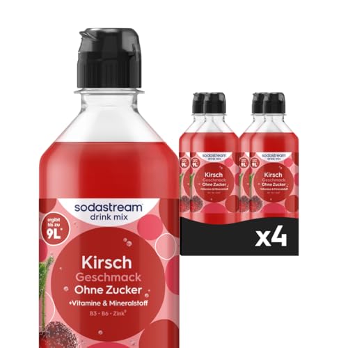 Sodastream drink mix Kirsche ohne Zucker, 4er Pack (4 x 440 ml)