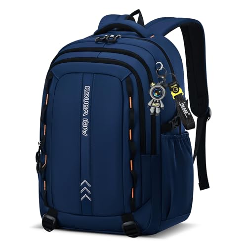 Amythe Schulrucksack Jungen Teenager - Wasserdichter Leichter 35L Blau
