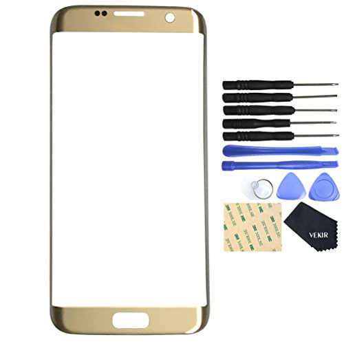VEKIR Glas Reparatur Bildschirm für Samsung Galaxy S7 Edge (Gold)