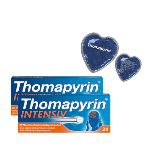 Doppelpack Set mit THOMAPYRIN INTENSIV Tabletten (2x20St) + Kühlherzen