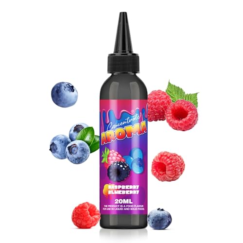 FURUN Himbeere Blaubeere Aromakonzentrat 20ml Hochdosiertes Lebensmittelaroma in 120ml Flasche, einfaches mischen, zum Kochen zum Backen, in Lebensmitteln & Getränken
