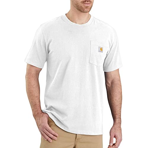 Carhartt Herren K87 Pocket S/S T-Shirt T-Shirt, Weiß, XXL