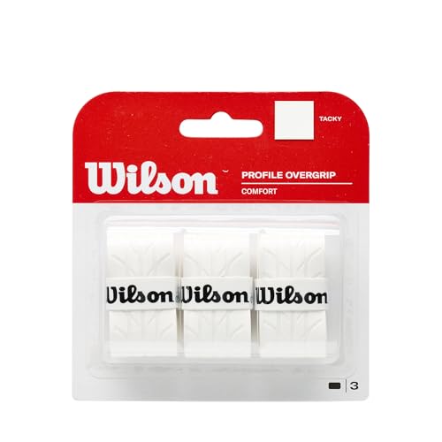 WILSON Unisex Greepband profiel 3 stuks Overgrip, Weiß, NS EU