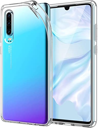 JETech Hülle für Huawei P30, Case Cover Prämie TPU-Material, transparent, durchsichtig, Stoßfest (HD Klar)