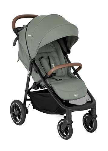 Joie Litetrax™ Pro Buggy, kompakt faltbar, Liegeposition, vorwärtsgerichtet, kompatibel mit Reisesystemen, inklusive Regenschutz – Geburt bis 4 Jahre (0–22 kg), Farbe Laurel