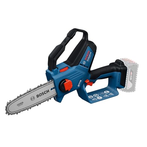 Bosch Professional 18V System Astsäge GKE 18V-20 (bis zu 350 Schnitte pro Akku-Ladung, Schneiden bis 18 cm, bürstenloser Motor, inkl. Schwertschutz 20 cm)