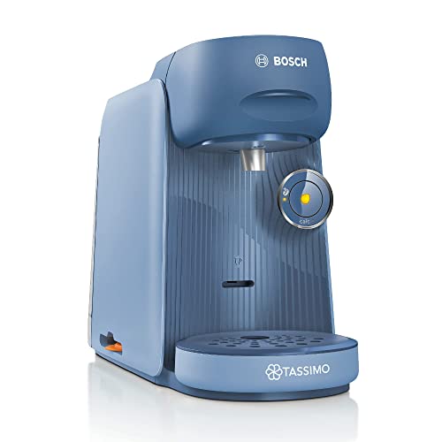 Bosch Tassimo Finesse Kapselmaschine TAS16B7 Kaffeemaschine by, 70 Getränke, intensiverer Kaffee auf Kopfdruck, Abschaltautomatik, perfekt dosiert, platzsparend, 1400 W, lupinenblau