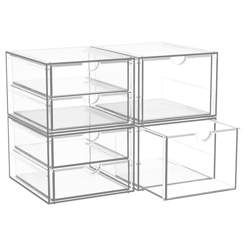 StowBin Schreibtisch Organizer mit 6-Schubladen, Acryl Schubladenbox