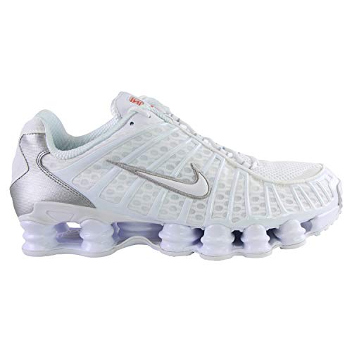 NIKE Herren Shox TL Sneaker, Mehrfarbig (White/White/Metallic Silver/Max Orange 000), 46 EU