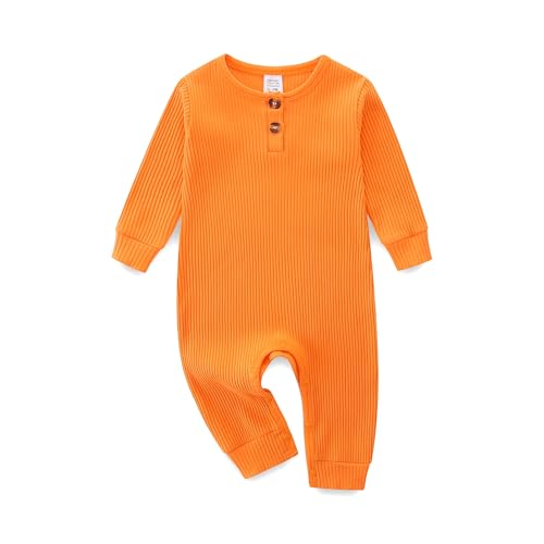 KIDDLETOWN Baby Strampler, Baby Schlafanzug, Baumwolle Strampler Neugeborene, Langarm Schlafanzug Schlafstrampler Pyjama Kleidung Neugeborene Babykleidung für Mädchen und Jungen 9-12 Monate