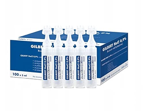 NaCl 0,9 % Sterile Isotonische Lösung 100 NaCl 0,9 % Natriumchlorid - NaCl Inhalationslösung zur Befeuchtung der Atemwege 100 x 5 ml Einzeldosisampulle, befeuchtet die Atemwege