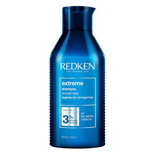 Redken Haarshampoo für sprödes und geschädigtes Haar, Anti Haarbruch, Mit Sojaproteinen, Ceramiden, Sepicap und Arginin, Extreme Shampoo, 1 x 500 ml