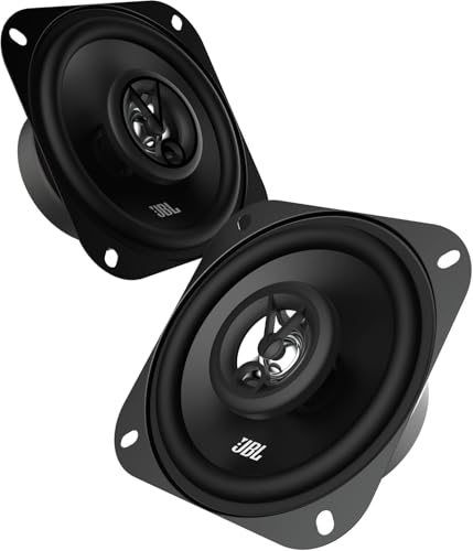 JBL Stage1 41F 2-Wege Auto Lautsprecher Set von Harman Kardon - 125 Watt KFZ Auto Boxen 25 Watt RMS - 2 stück Car HiFi JBL Box groß 10cm | 100mm | 4 Zoll, Schwarz