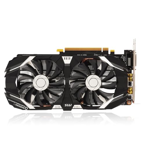 1060 Grafikkarte, Computergrafikkarte 6 GB GDDR5 192 Bit mit Zwei Lüftern 4K HDR Technologie 8008 MHz GTX1060 Gaming Grafikkarte mit HDMI DVI DP Anzeigeschnittstelle(6 GB)