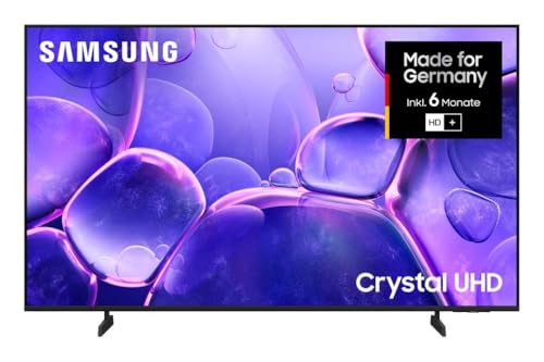 Samsung Crystal UHD U8079F 4K 50 Zoll (125 cm) LED Fernseher, Crystal Prozessor 4K, MetalStream Design, SmartThings, AI Upscaling, Gaming Hub, Knox Security, Kostenlose Inhalte, Smart TV