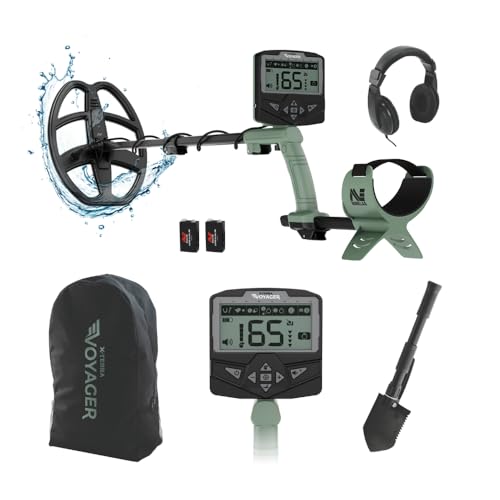 Minelab X-Terra Voyager All-Terrain Profi-Metalldetektor für Erwachsene mit wasserdichter Suchspule, 4 Modi, klarer Ziel-ID, Kopfhörern, Rucksack und Schaufel