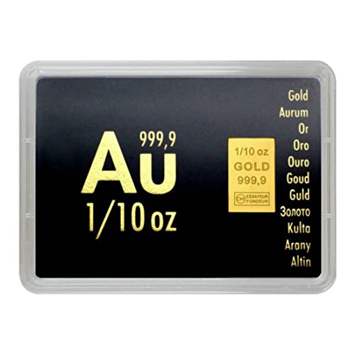 Goldstücke24 Motivbox mit echtem Goldbarren aus 999,9 Feingold – verschiedene Größen wählbar – Sammlerbarren, Anlagegold, Wertanlage & Krisenvorsorge (3,11g Gold)