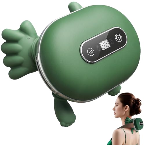 Massagegerät, 4D Nackenmassagegerät, Touchscreen-Tasten, mit 3 Massageprogrammen und 2 Heizstufen, Entspannt die Muskeln und lindert Müdigkeit, Das Perfekte Geschenk für Familie und Freunde.