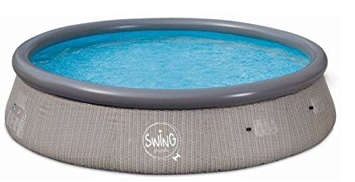 Swing Quick Up Easy Aufstellpool Rattan dunkel, 366 x 91 cm, ohne Filter