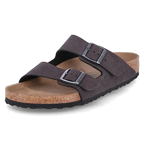 BIRKENSTOCK Classic Arizona Birko-Flor, Unisex-Erwachsene Pantoletten, Schwarz, 40 EU