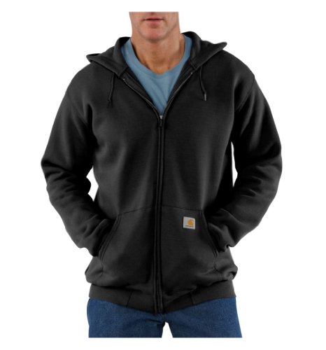 Carhartt Herren Zip Hooded Sweatshirt Sweatshirt, Schwarz, L