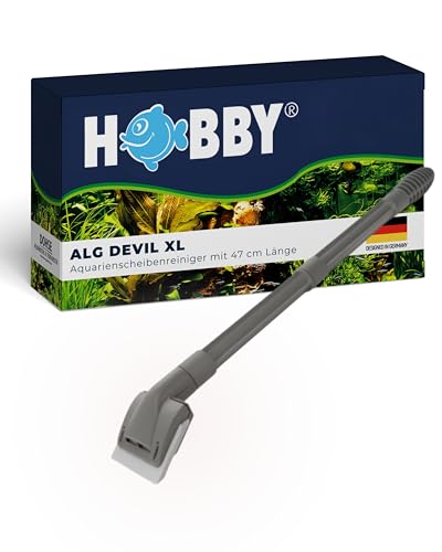 Hobby Aquaristik Alg Devil XL I Scheibenreiniger mit 11 flexiblen Reinigungs-Lamellen I Modularer Algenentferner bis zu 47 cm I Kratzfreie Reinigung für Süß- & Meerwasseraquarien