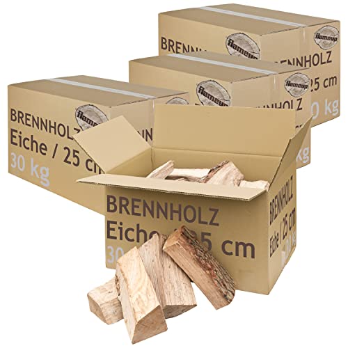 Brennholz Kaminholz Holz Eiche 5-500 kg Für Ofen und Kamin Kaminofen Feuerschale Grill Feuerholz Holzscheite Wood 25 cm kammergetrocknet flameup, Menge:120 kg