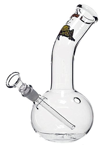 Bullfrog Comic-Bong mit Bauch und Aufdruck - 25 cm, 14,5 mm - Head&Nature Bong-Kollektion
