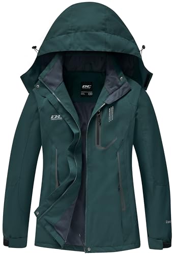 DCmount Regenjacke Damen Wasserdicht übergangsjacke damen Outdoor Wanderjacke softshelljacke für damen mit Kapuze