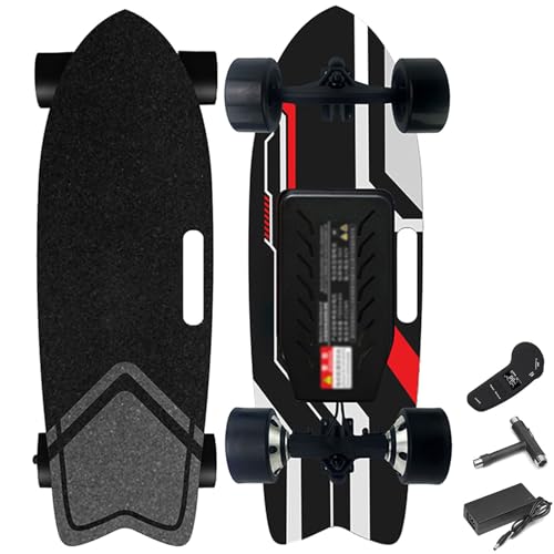 Elektro Skateboard, wasserdichtes Longboard-Skateboard mit 22-40km/h höchstgeschwindigkeit, 8–30 km reichweite, Mobility Transport Tools für Erwachsene Dual-Drive-22km